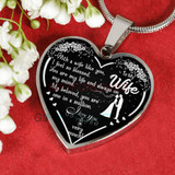 To my wife: Gift for Christmas 2018, Christmas gift ideas for wife, beautiful wife necklace, wife necklace, to my wife necklace, best gifts for wife, birthday gifts for wife, husband and wife necklace 781