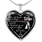 To my wife: Gift for Christmas 2018, Christmas gift ideas for wife, beautiful wife necklace, wife necklace, to my wife necklace, best gifts for wife, birthday gifts for wife, husband and wife necklace 781
