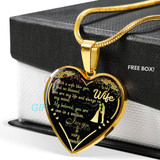 To my wife: Gift for Christmas 2018, Christmas gift ideas for wife, beautiful wife necklace, wife necklace, to my wife necklace, best gifts for wife, birthday gifts for wife, husband and wife necklace 781