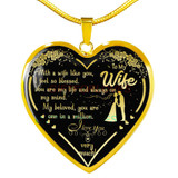 To my wife: Gift for Christmas 2018, Christmas gift ideas for wife, beautiful wife necklace, wife necklace, to my wife necklace, best gifts for wife, birthday gifts for wife, husband and wife necklace 781
