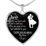 To my wife: Gift for Christmas 2018, Christmas gift ideas for wife, beautiful wife necklace, wife necklace, to my wife necklace, best gifts for wife, birthday gifts for wife, husband and wife necklace 768