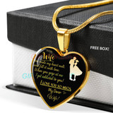 To my wife: Gift for Christmas 2018, Christmas gift ideas for wife, beautiful wife necklace, wife necklace, to my wife necklace, best gifts for wife, birthday gifts for wife, husband and wife necklace 768