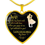 To my wife: Gift for Christmas 2018, Christmas gift ideas for wife, beautiful wife necklace, wife necklace, to my wife necklace, best gifts for wife, birthday gifts for wife, husband and wife necklace 768