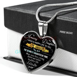 To my daughter: Gift for Christmas 2018, Christmas gift ideas for daughter, daughter necklace, to my daughter necklace, best gifts for daughter, birthday gifts for daughter, father and daughter necklace, daughter necklace from parents, 748