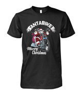 Santa Biker Merry Christmas T- Shirt