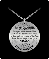 To my daughter: Gift for Christmas 2018, Christmas gift ideas for daughter, daughter necklace, to my daughter necklace, best gifts for daughter, birthday gifts for daughter, father and daughter necklace, daughter necklace from parents, 592