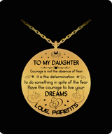 To my daughter: Gift for Christmas 2018, Christmas gift ideas for daughter, daughter necklace, to my daughter necklace, best gifts for daughter, birthday gifts for daughter, father and daughter necklace, daughter necklace from parents, 592