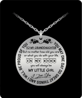 To my granddaughter: Gift for Christmas 2018, Christmas gift ideas for granddaughter,Birthday gifts for granddaughter, best gifts for granddaughter, special granddaughter necklace, amazing granddaughter necklace, to my granddaughter necklace, 585