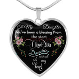 To my daughter: daughter necklace, to my daughter necklace, best gifts for daughter, birthday gifts for daughter, mother and daughter necklace, daughter necklace from parents, special daughter necklace, amazing daughter necklace 504