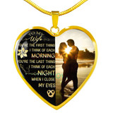 To my wife: amazing wife necklace, wife necklace,to my gorgeous wife, to my wife necklace, birthday gifts for wife, best gifts for wife, gearbubble wife necklace, to my future wife, birthday gifts for her 486