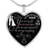 To my wife: amazing wife necklace, wife necklace,to my gorgeous wife, to my wife necklace, birthday gifts for wife, best gifts for wife, gearbubble wife necklace, to my future wife, birthday gifts for her 480