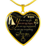 To my wife: amazing wife necklace, wife necklace,to my gorgeous wife, to my wife necklace, birthday gifts for wife, best gifts for wife, gearbubble wife necklace, to my future wife, birthday gifts for her 480