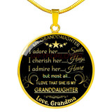 To my granddaughter: Birthday gifts for granddaughter, best gifts for granddaughter, special granddaughter necklace, grandma and granddaughter necklace, amazing granddaughter necklace, to my granddaughter necklace, granddaughter necklace 468