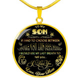 To my son: son necklace, to my son necklace, best gifts for son, birthday gifts for son, mother and son necklace, mother and son necklace, special son necklace 444