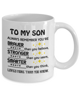 To my son: Always remember you're Braver than you believe, stronger than you seem, smarter than you think and loved more than you know. 399