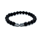 8mm Lava Stone Bracelet Rock Bracelet Adjustable Arrow Diffuser Stone Bracelet Women Men 8 Colors bracelets for women