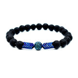 8mm Lava Stone Bracelet Rock Bracelet Adjustable Arrow Diffuser Stone Bracelet Women Men 8 Colors bracelets for women