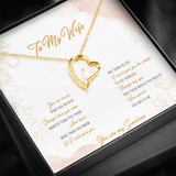 To My Wife - You Are My Sunshine - Heart Diamond Necklace