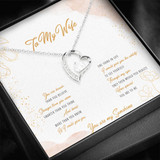 To My Wife - You Are My Sunshine - Heart Diamond Necklace