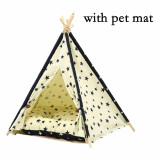 Teepee Tent House Bed For Dog Cat