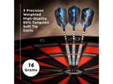 Viper Astro 80% Tungsten Soft Tip Darts Blue Rings 16 Grams
