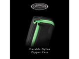 Casemaster Plazma Dart Case Black with Green Zipper