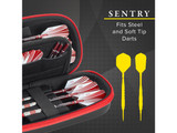 Casemaster Sentry Dart Case with Red Zipper