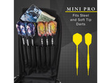 Casemaster Mini Pro Black Leather Dart Case