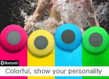 Go Play! - Portable Waterproof Wireless Mini Bluetooth Speakers Shower Handsfree Call Music Suction Mic for iPhone Cellphone Smartphone