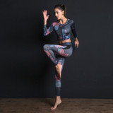 Fitness Yoga Printed Set Fashionably Comfy