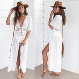 Beautiful Day - Ariel Sarah Bikini Covers-Up Beach Coat Swimsuit Cover-Ups Lace Beachwear Sun Protection Clothes Knitted Bikini Cover-up