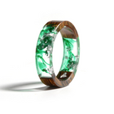 Handmade Dried Flowers Wood Ring