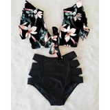 Double Shoulder Ruffle Bikini Set