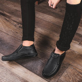 Fashion Casual  Leather Men's Warm Snow Boots