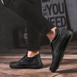 Fashion Casual  Leather Men's Warm Snow Boots