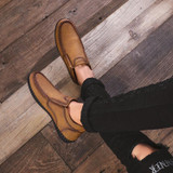 Fashion Casual  Leather Men's Warm Snow Boots