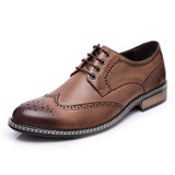 Bullock Carved Groom Men's Leather Shoes