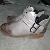 Women Ankle Low Heels Buckle Pumps Boots