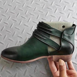 Women Ankle Low Heels Buckle Pumps Boots