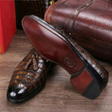 Classic Alligator Leather Tassel Comfortable Slip-On Loafers