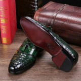 Classic Alligator Leather Tassel Comfortable Slip-On Loafers