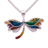 Aqua Sea Turtle & Dragonfly Necklaces