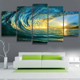 HD PRINTED PERFECT WAVE 5 PIECE CANVAS