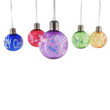 Plastic Ornament Ball Christmas Light Set - 12ct