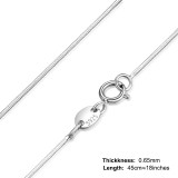 Genuine 925 Sterling Silver Necklace Ingot Twisted Trace Snake Bar Singapore Box Chain Necklace Women