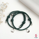 2PCS/SET alloy couple magnetic attraction ball creative Bracelet Stainless Steel friendship rope men and women jewelry gift