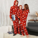 Santa Patterned Hooded Family  christmas pajamas