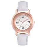 New ladies Rhinestone Leather Bracelet Wristwatch