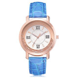 New ladies Rhinestone Leather Bracelet Wristwatch
