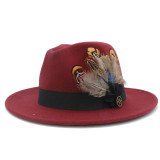 Wool Wide Brim Felt Fedora Hat